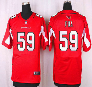 Men's Arizona Cardinals #59 Alani Fua Red Team Color NFL Nike Elite Jersey