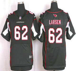 Men's Arizona Cardinals #62 Ted Larsen Black Alternate NFL Nike Elite Jersey