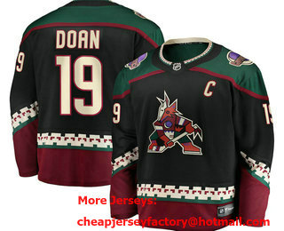 Men's Arizona Coyotes #19 Shane Doan Black Stitched Jersey