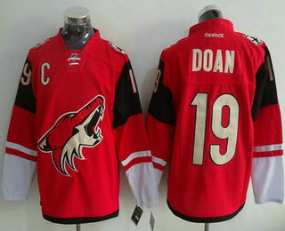Men's Arizona Coyotes #19 Shane Doan Reebok Red Premier Home Jersey