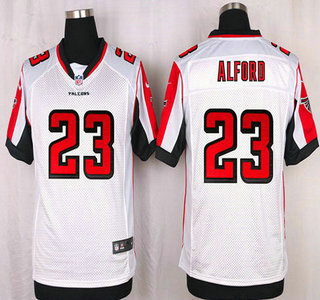 Men's Atlanta Falcons #23 Robert Alford White Road NFL Nike Elite Jersey