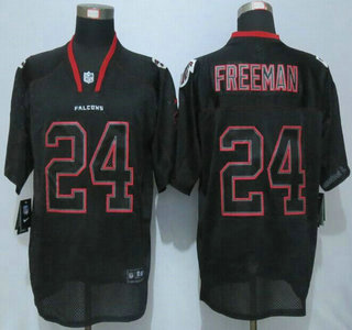 Men's Atlanta Falcons #24 Devonta Freeman Nike Lights Out Black Elite Jersey