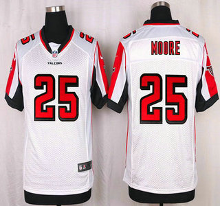 Men's Atlanta Falcons #25 William Moore White Road NFL Nike Elite Jersey