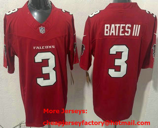 Men's Atlanta Falcons #3 Jessie Bates III Limited Red FUSE Vapor Jersey