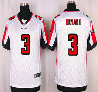 Men's Atlanta Falcons #3 Matt Bryant White Road NFL Nike Elite Jersey