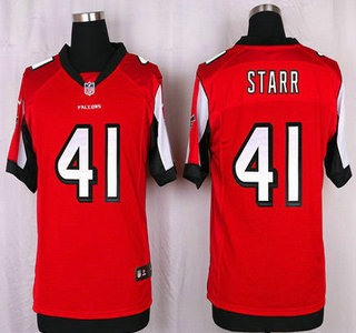Men's Atlanta Falcons #41 Tyler Starr Red Team Color NFL Nike Elite Jersey