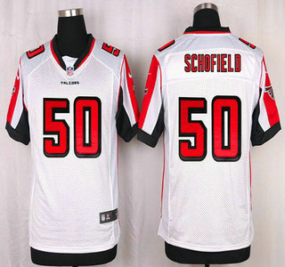 Men's Atlanta Falcons #50 O'Brien Schofield White Road NFL Nike Elite Jersey