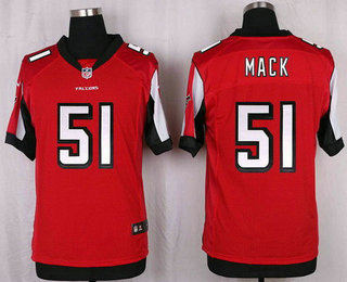 Men's Atlanta Falcons #51 Alex Mack Red Team Color NFL Nike Elite Jersey