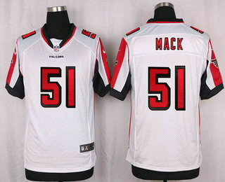 Men's Atlanta Falcons #51 Alex Mack White Road NFL Nike Elite Jersey