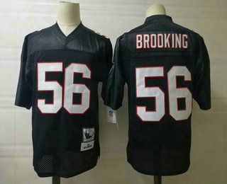 Men's Atlanta Falcons #56 Jamal Anderson Black Mitchell & Ness Throwback Football Jersey