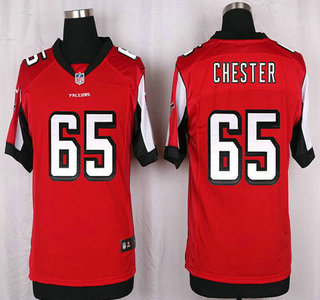 Men's Atlanta Falcons #65 Chris Chester Red Team Color NFL Nike Elite Jersey