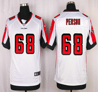 Men's Atlanta Falcons #68 Mike Person White Road NFL Nike Elite Jersey
