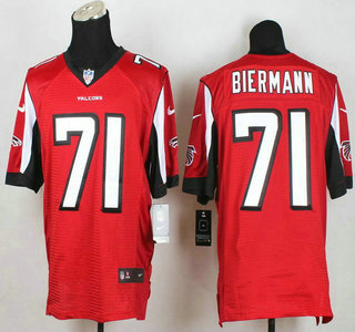 Men's Atlanta Falcons #71 Kroy Biermann Nike Red Elite Jersey