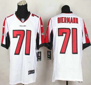 Men's Atlanta Falcons #71 Kroy Biermann Nike White Elite Jersey