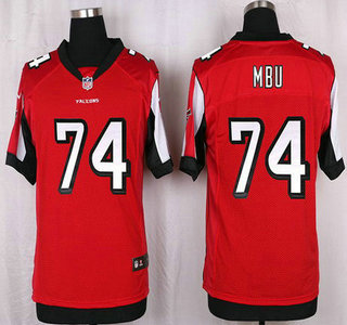 Men's Atlanta Falcons #74 Joey Mbu Red Team Color NFL Nike Elite Jersey