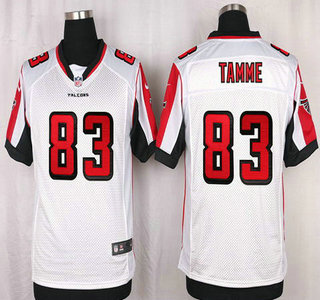 Men's Atlanta Falcons #83 Jacob Tamme White Road NFL Nike Elite Jersey