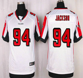 Men's Atlanta Falcons #94 Tyson Jackson White Road NFL Nike Elite Jersey