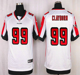 Men's Atlanta Falcons #99 Adrian Clayborn White Road NFL Nike Elite Jersey