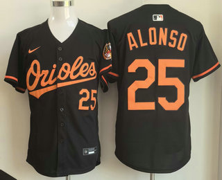Men's Baltimore Orioles #25 Pete Alonso Black Limited Stitched Jersey