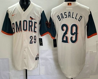 Men's Baltimore Orioles #29 Samuel Basallo Cream 2026 City Connect Stadium Jersey
