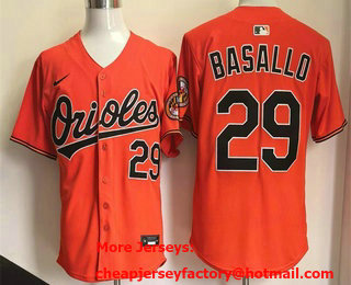 Men's Baltimore Orioles #29 Samuel Basallo Orange Limited Jersey