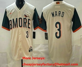 Men's Baltimore Orioles #3 Taylor Ward Cream 2026 City Connect Stadium Jersey