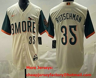 Men's Baltimore Orioles #35 Adley Rutschman Cream 2026 City Connect Stadium Jersey