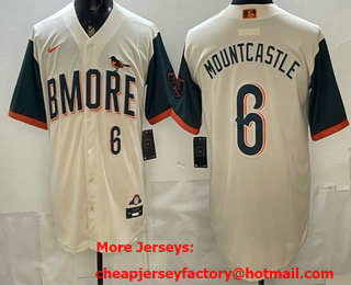 Men's Baltimore Orioles #6 Ryan Mountcastle Cream 2026 City Connect Stadium Jersey