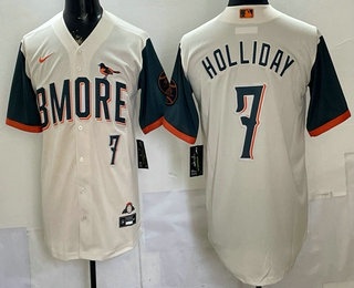 Men's Baltimore Orioles #7 Jackson Holliday Cream 2026 City Connect Stadium Jersey