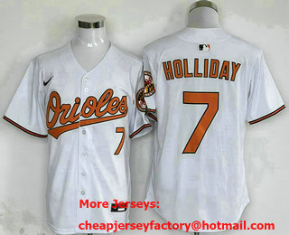 Men's Baltimore Orioles #7 Jackson Holliday White Limited Cool Base Jersey