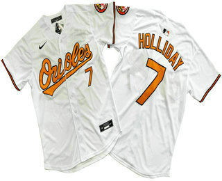 Men's Baltimore Orioles #7 Jackson Holliday Orange Limited Cool Base Jersey