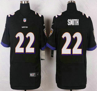Men's Baltimore Ravens #22 Jimmy Smith Black Alternate NFL Nike Elite Jersey