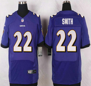 Men's Baltimore Ravens #22 Jimmy Smith Purple Team Color NFL Nike Elite Jersey