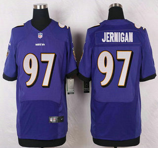Men's Baltimore Ravens #97 Timmy Jernigan Purple Team Color NFL Nike Elite Jersey