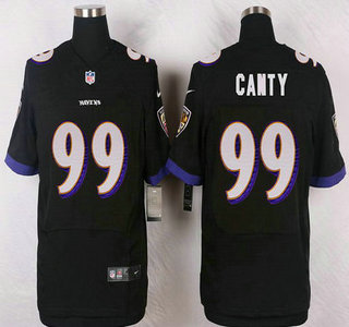 Men's Baltimore Ravens #99 Chris Canty Black Alternate NFL Nike Elite Jersey