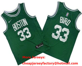 Men's Boston Celtics #33 Larry Bird Green Icon Swingman Jersey