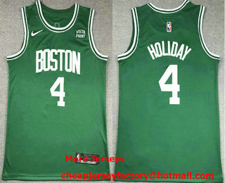 Men's Boston Celtics #4 Jrue Holiday Green Icon Sponsor Swingman Jersey