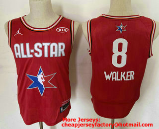 Men's Boston Celtics #8 Kemba Walker Red Jordan Brand 2020 All-Star Game Swingman Stitched NBA Jersey