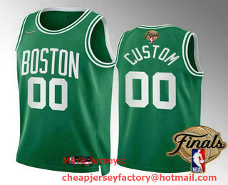 Men's Boston Celtics Active Player Custom Green 2022 Finals Stitched Basketball Jersey