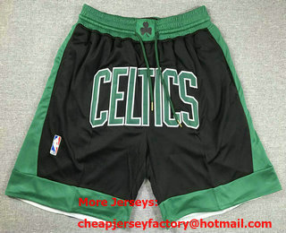 Men's Boston Celtics Black 2023 Just Don Shorts