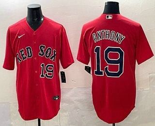 Men's Boston Red Sox #19 Roman Anthony Red Cool Base Jersey