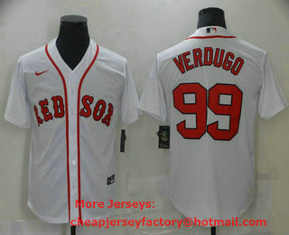 Men's Boston Red Sox #99 Alex Verdugo White New Cool Base Stitched Nike Jersey