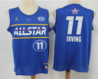Men's Brooklyn Nets #11 Kyrie Irving Blue 2021 All-Star Eastern Conference Stitched NBA Jersey