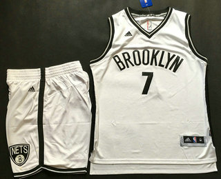 Men's Brooklyn Nets #7 Jeremy Lin White Revolution 30 Swingman Basketball Jersey With Shorts