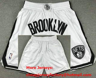 Men's Brooklyn Nets White 2023 Just Don Shorts