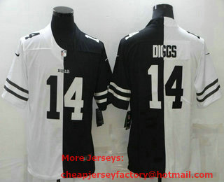 Men's Buffalo Bills #14 Stefon Diggs White Black Peaceful Coexisting 2020 Vapor Untouchable Stitched NFL Nike Limited Jersey