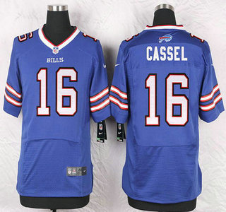 Men's Buffalo Bills #16 Matt Cassel Royal Blue Team Color NFL Nike Elite Jersey