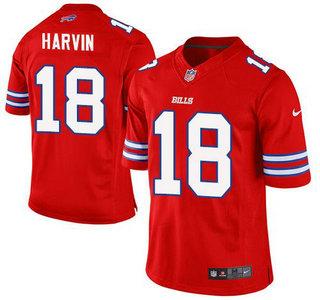 Men's Buffalo Bills #18 Percy Harvin Red 2015 NFL Nike Elite Jersey