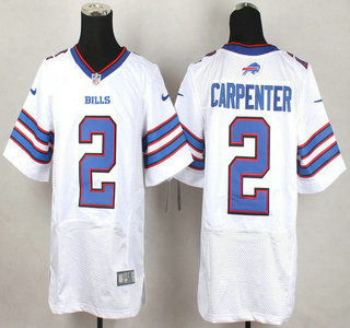 Men's Buffalo Bills #2 Dan Carpenter Nike White Elite Jersey