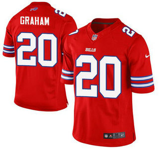 Men's Buffalo Bills #20 Corey Graham Red 2015 NFL Nike Elite Jersey